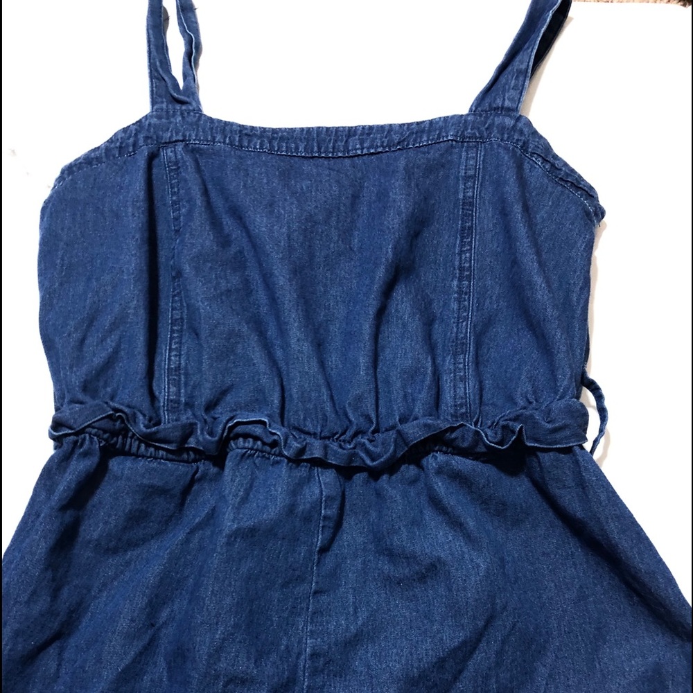 Denim Ruffle Romper